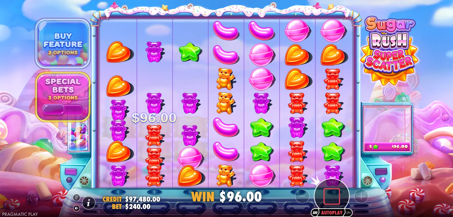 Demo Sugar Rush Super Scatter &mdash; Jogue Gr&aacute;tis